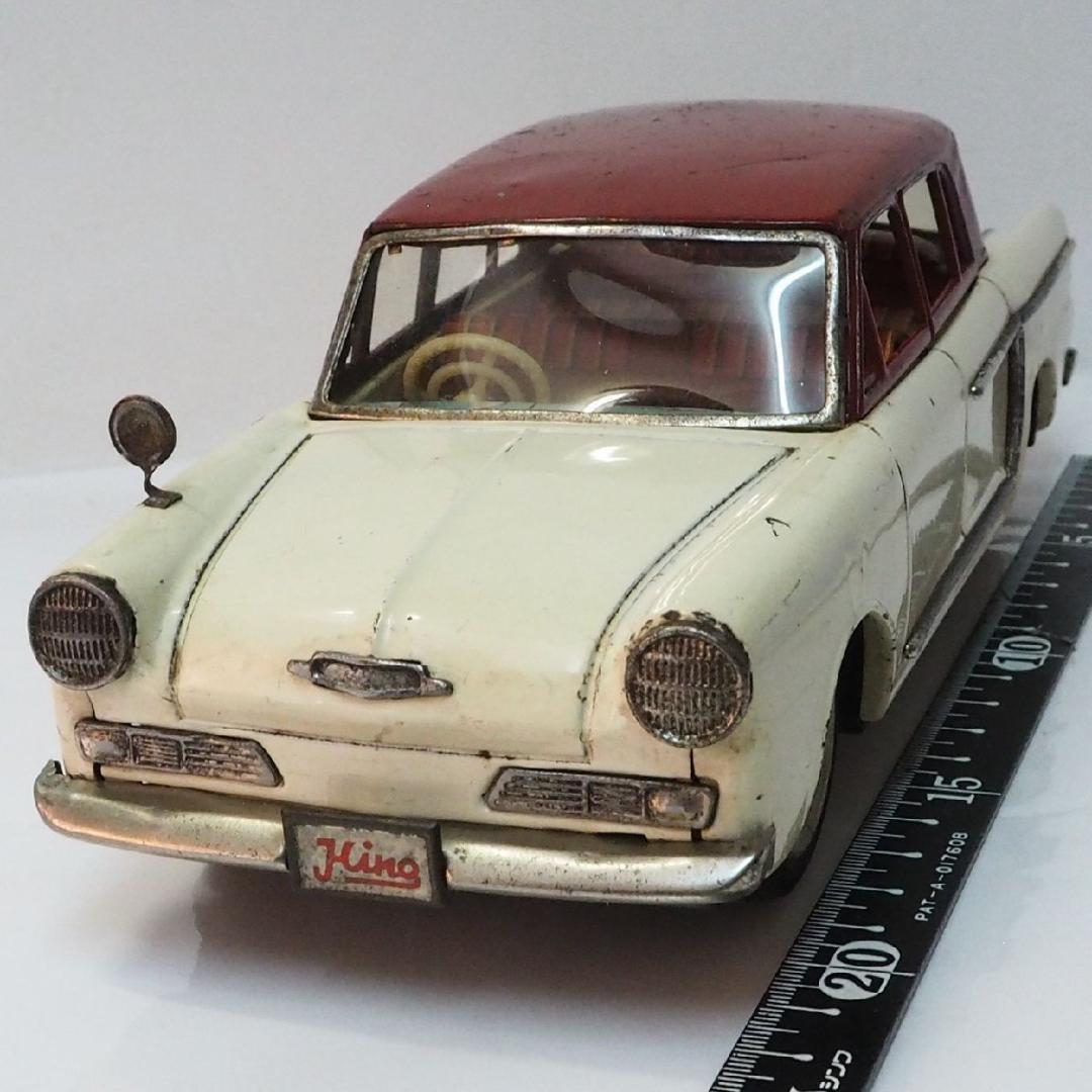 イチコー【日野コンテッサ 赤/白】フリクション当時物ブリキ製ミニカー自動車 箱無