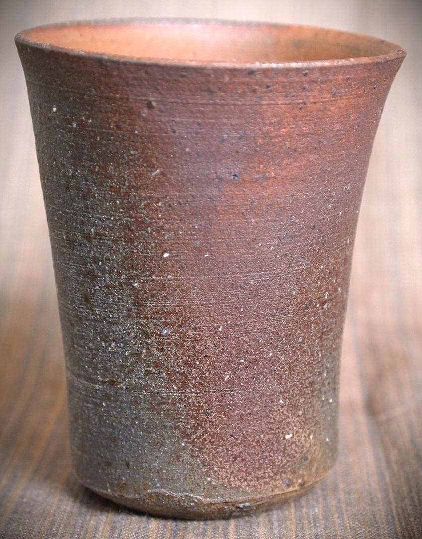 人気作家★中里隆★唐津南蛮麦酒器D★緋色