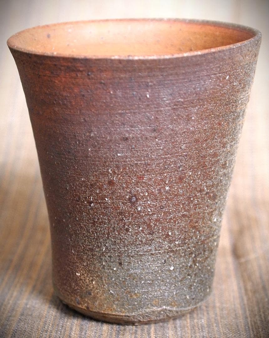 人気作家★中里隆★唐津南蛮麦酒器D★緋色