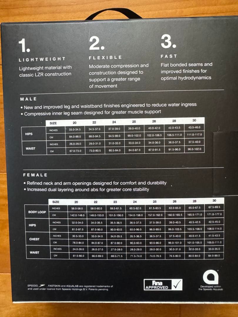 Speedo Fastskin 競泳水着 ブラック