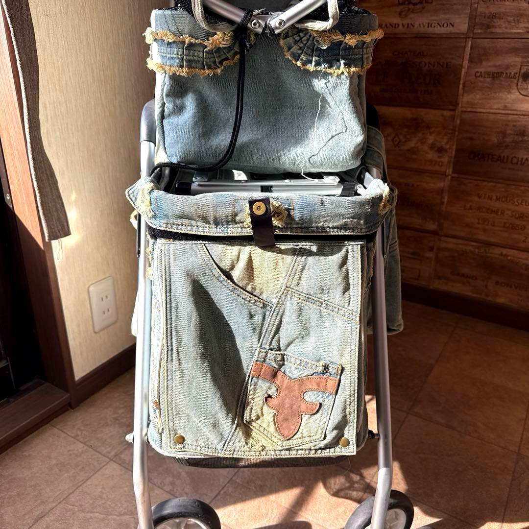 MotherCartマザーカート2段式プレミアムカートダメージデニム変えデニム付