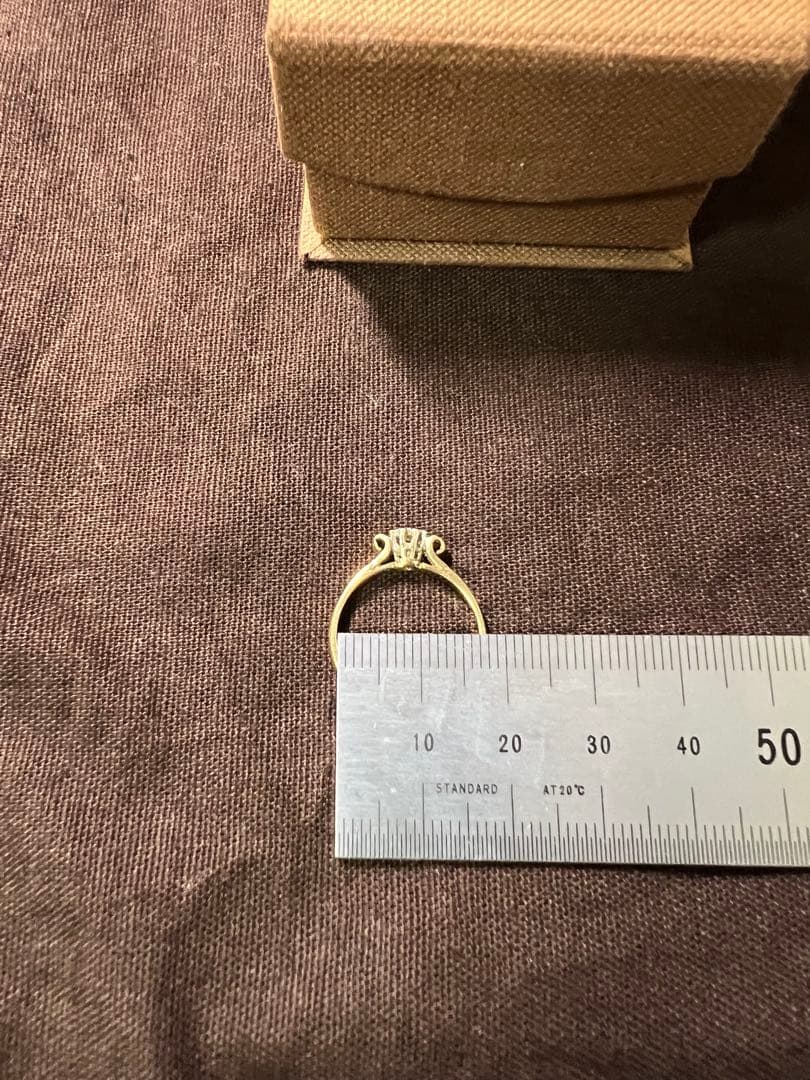 ゴールド フラワーリング　375 王冠刻印　 英国アンティークnyokki