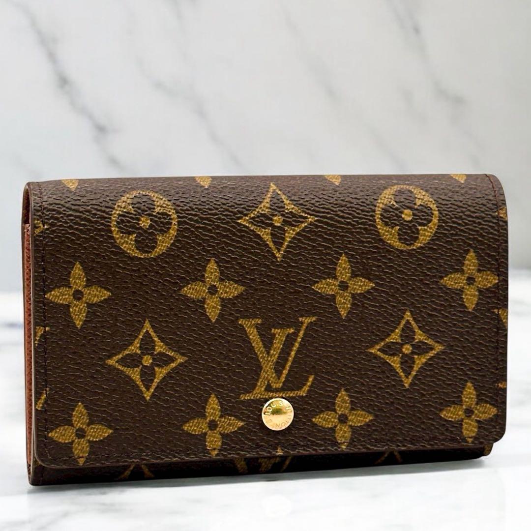 極美品 ルイヴィトン モノグラム トレゾール 二つ折り財布 小銭入れ カード