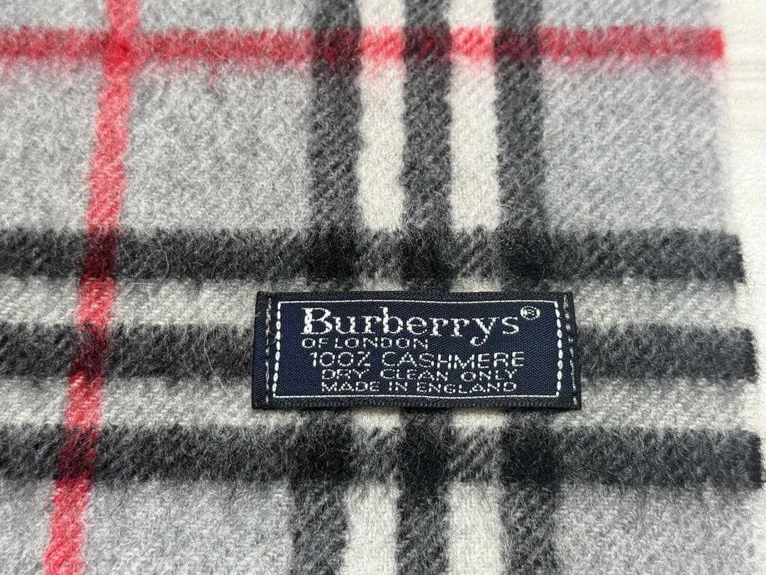 バーバリー　カシミヤ　マフラー　グレー　32cm×146cm