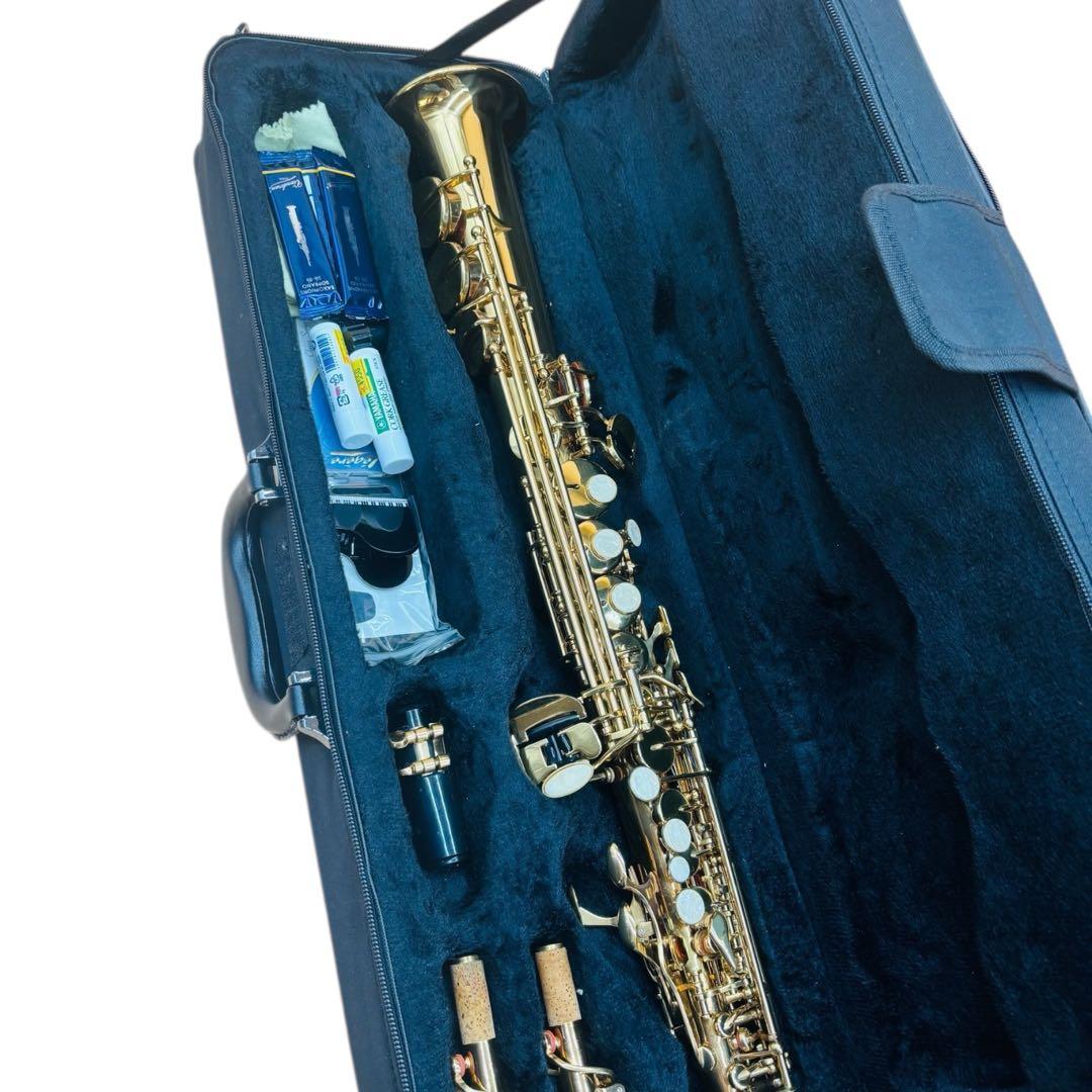 ソプラノサックス SP-650 Jマイケル　彫刻　ゴールド　ケース付き