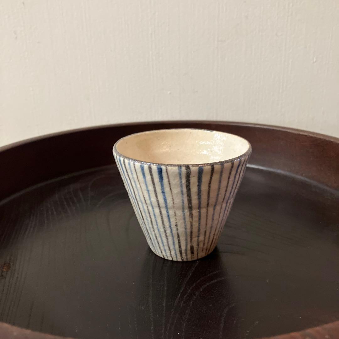 麦藁手蕎麦猪口　② 瀬戸　十草　美濃　古道具　　青山二郎　白洲正子　古民芸　酒器