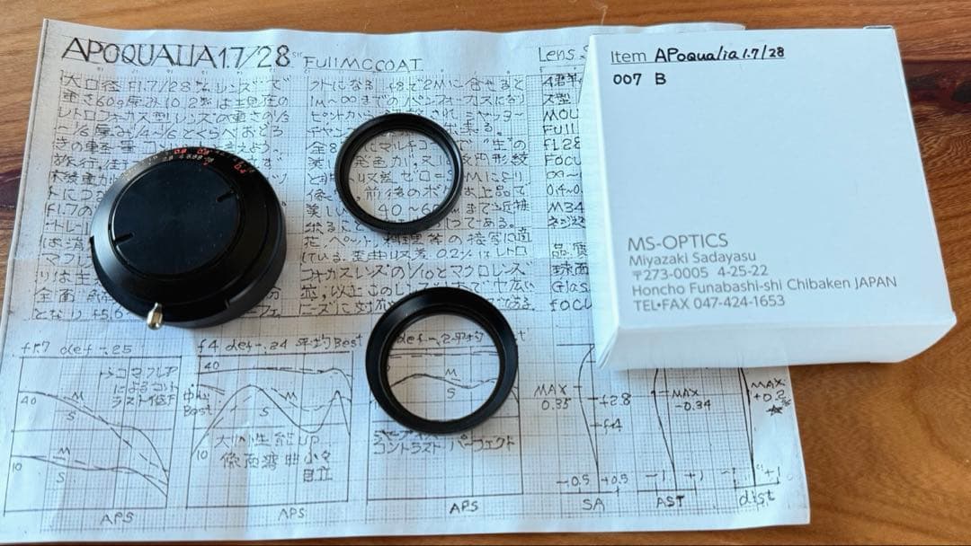 宮崎光学 MS-OPTICS APOQUALIA 1.7/28 Mマウント