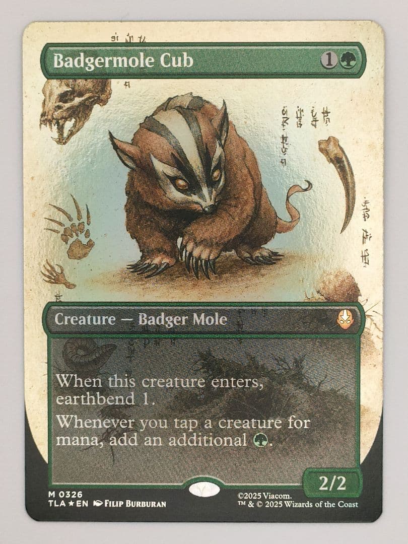 アナグマモグラの仔　foil 英語　ボーダーレス　badgermole cub