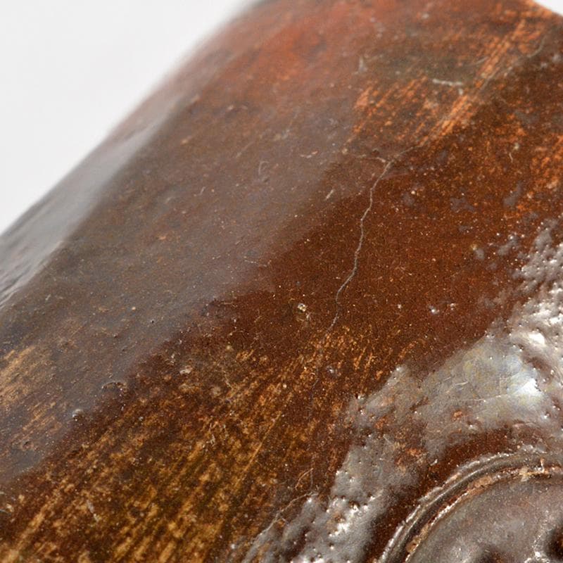 茶道具　楽吉左衛門　九代了入作　赤輪蓋置　裏千家十四代淡々斎極め箱　CR7434