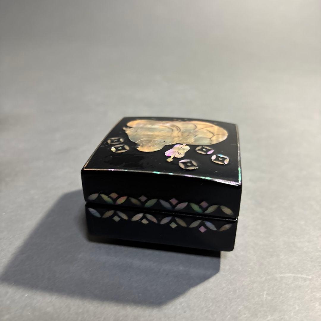 螺鈿　香合　貢山