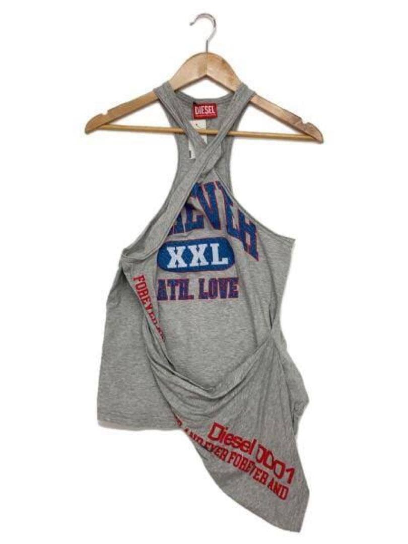 Diesel クロスストラップ タンクトップ S グレー 新品未使用 タグ付き