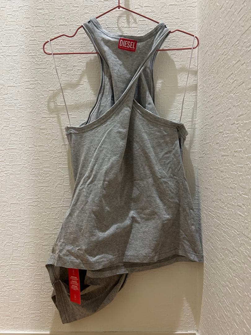 Diesel クロスストラップ タンクトップ S グレー 新品未使用 タグ付き