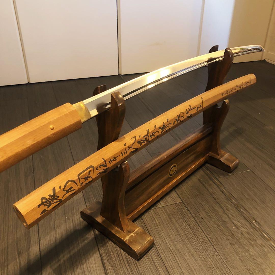 最高級模造刀 白鞘 樋入り刀身　居合刀 濃州関住兼三代藤原兼房　太刀