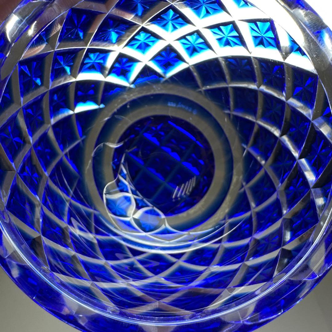 薩摩切子　島津被せガラス鉢2客　共箱　口径8㎝東Y7-0418☆1Fトコル