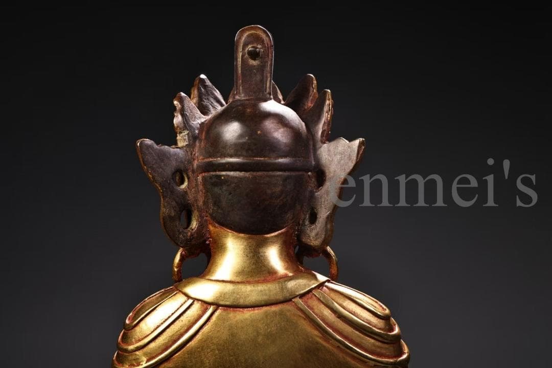 中国古美術・純銅製・鎏金仏像・北魏様式仏像／立像・仏教美術・高浮彫・風水置物