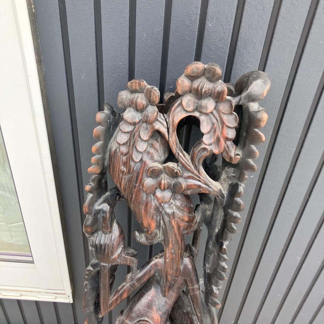 アジアンレトロ バリ 銘木一枚板 女性 女神像 民族 木彫り彫刻 オブジェ 飾り