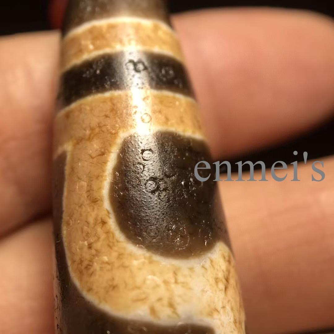 旧蔵チベット・古瑪瑙薬師珠念珠108粒×宝瓶天珠ネックレス・仏珠・文房具・古仏具