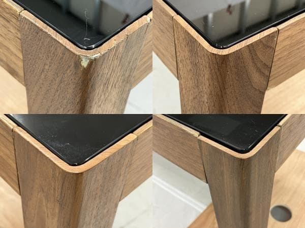 ACTUS DALLA ダイニングテーブル BK-GLAガラス天板アクタスダラ