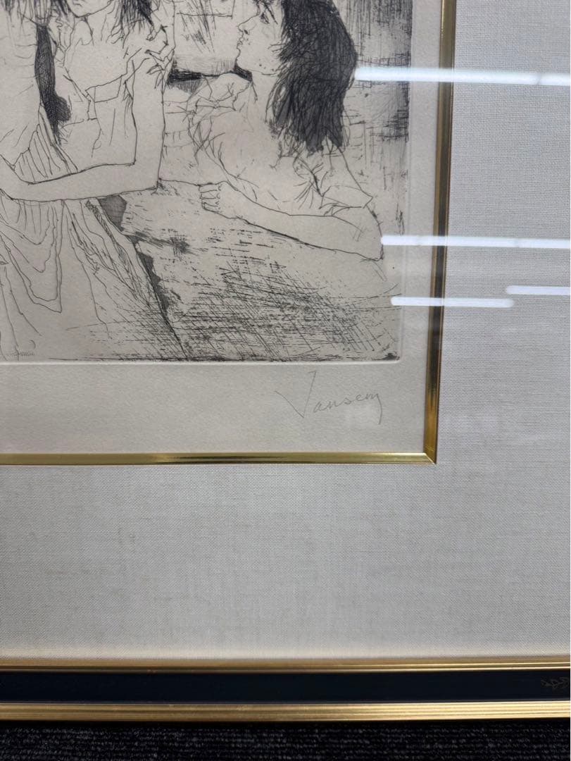 リトグラフ　Jean Jansem ジャン・ジャンセン　　若い娘　3/60