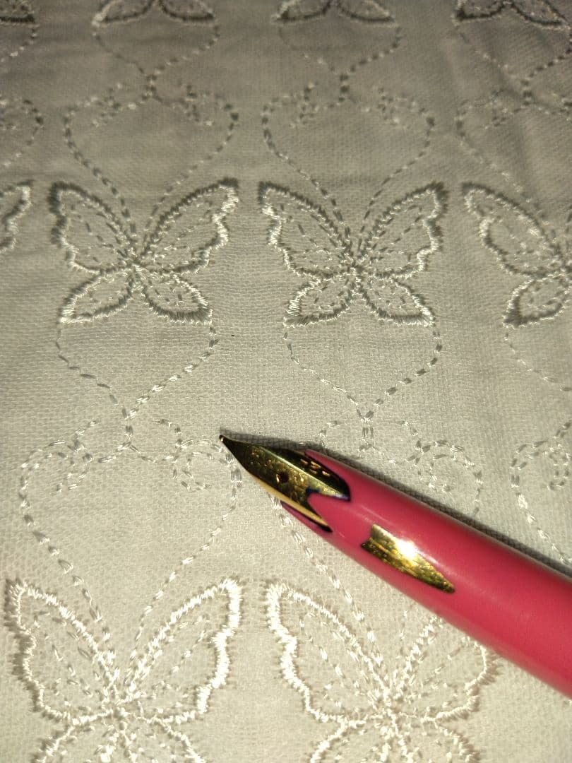 ヴィンテージ ペン先21K セーラー万年筆 シルバー・ピンク