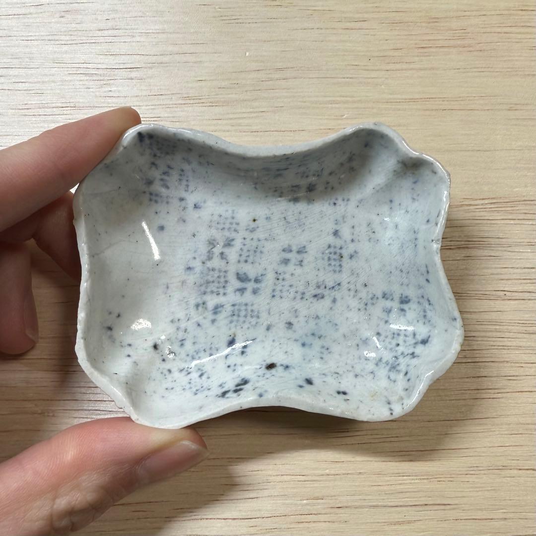 古伊万里 こんにゃく印判 盃 型紙摺印判 小皿 江戸時代 初期伊万里 古美術