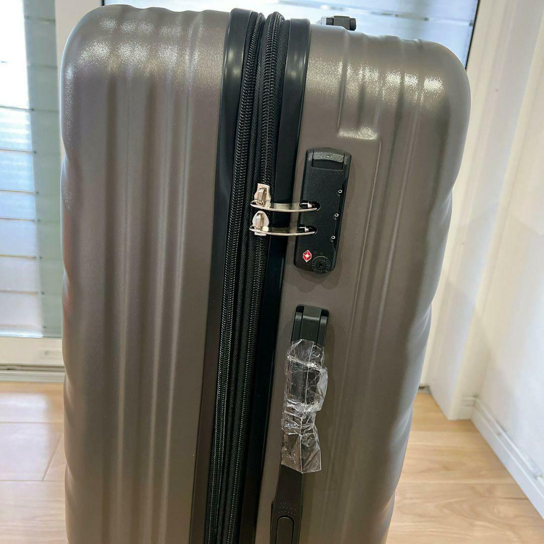 新品✔️スーツケース Lサイズ 100L キャリーケース 大容量 TSA グレー