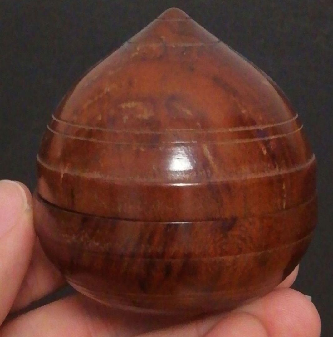 大綱宗彦書付　一笑庵好　木地　宝珠　共箱　時代布付　茶道具