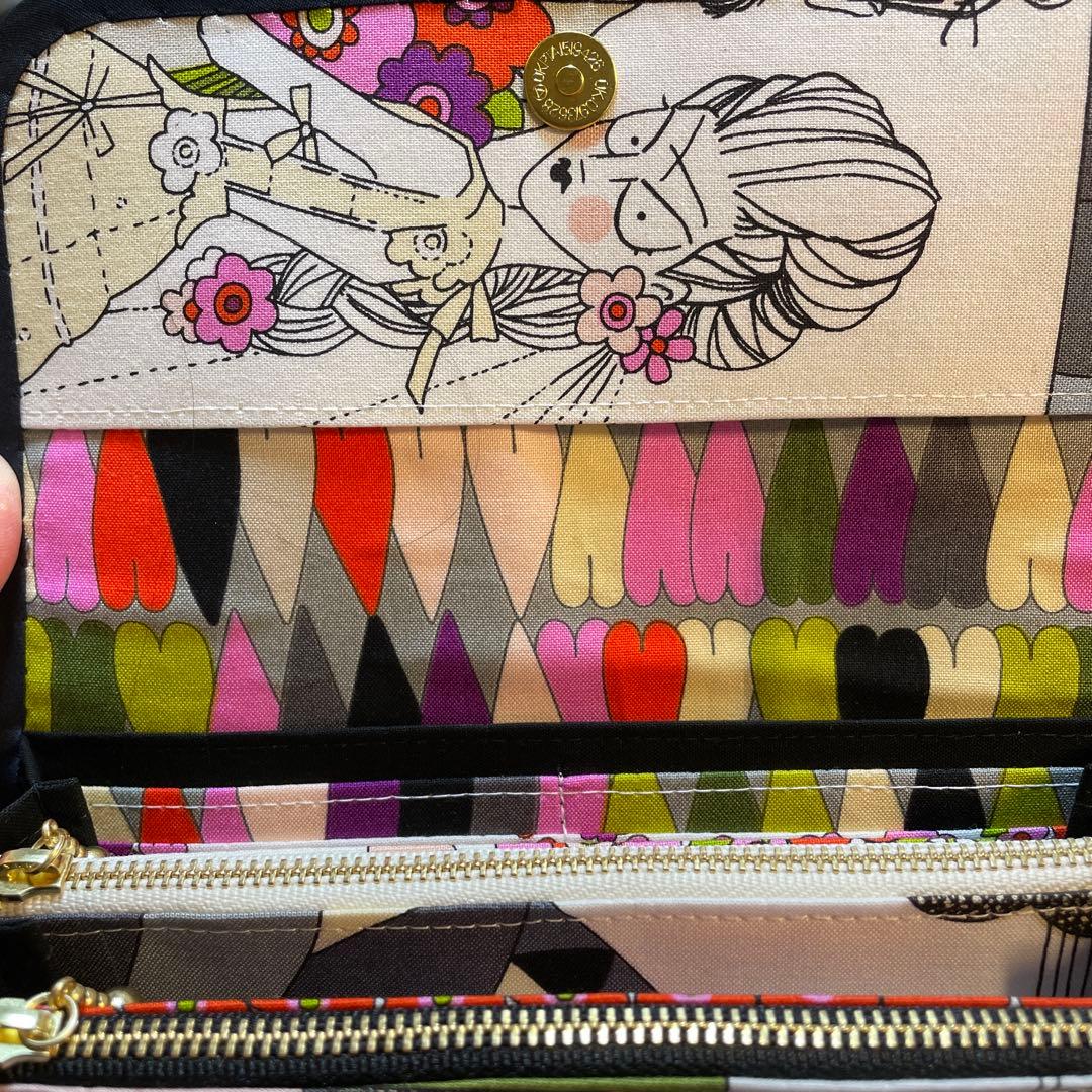 はなはなはち　長財布　やりくり財布　ハンドメイド　レア廃盤生地