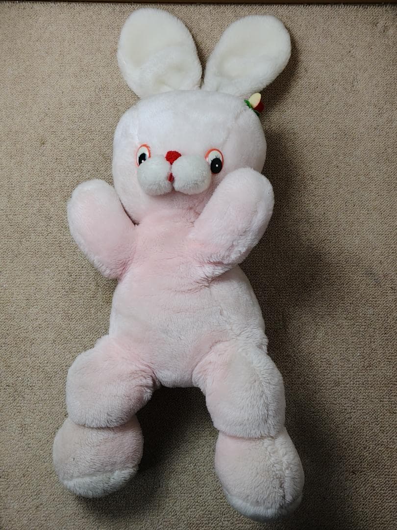 【当時物】 三英 うさぎ 大型ぬいぐるみ エクスラン SAN-EI サンエイ