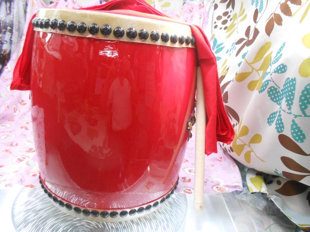 新品未使用(送料無料)21.500円　大太鼓30cm サージ/モス布　撥付き