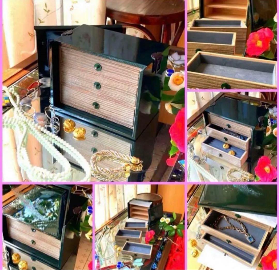 2191様感謝‼️ラストJAPAN輪島螺鈿蒔絵宝石箱「銀河-翠みどり」1点　愛蔵品