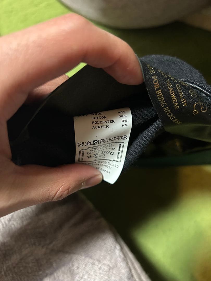 The H.W.Dog&Co ベースボールキャップ（ブラック）　ウールキャップ