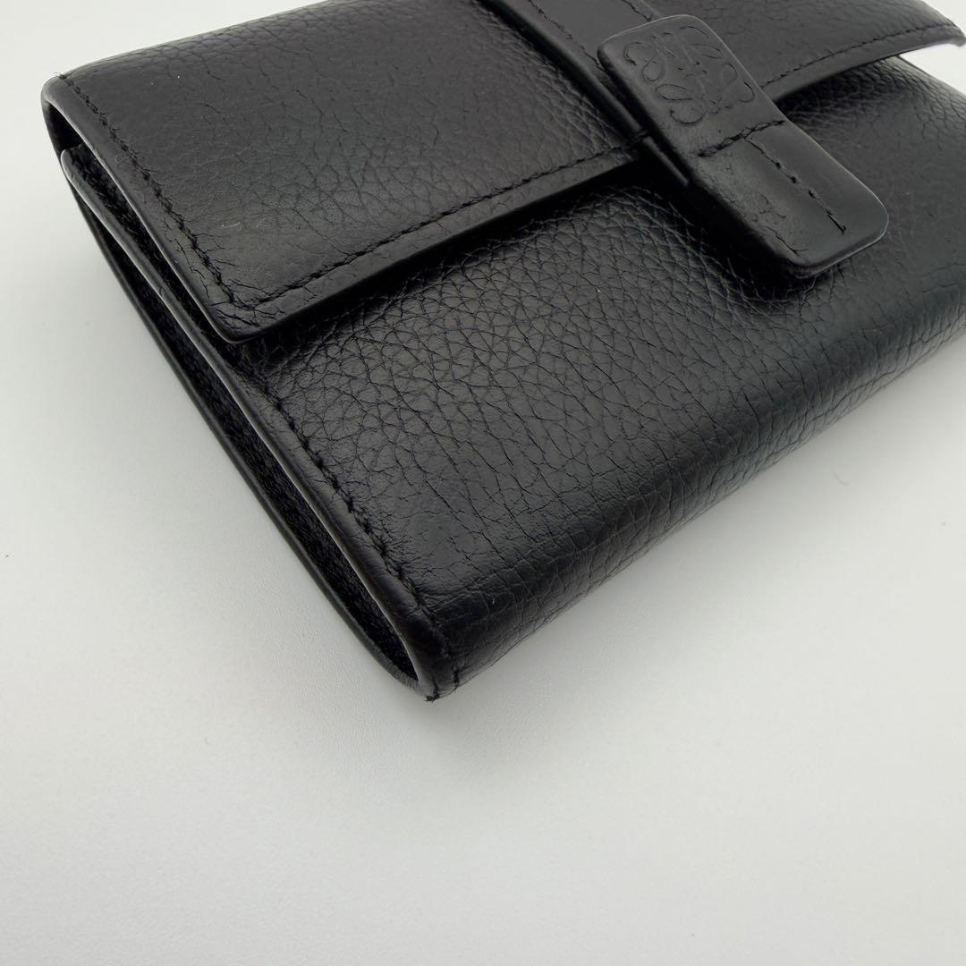 LOEWE ロエベ スモールバーティカルウォレット ファスナー 折財布 黒　美品
