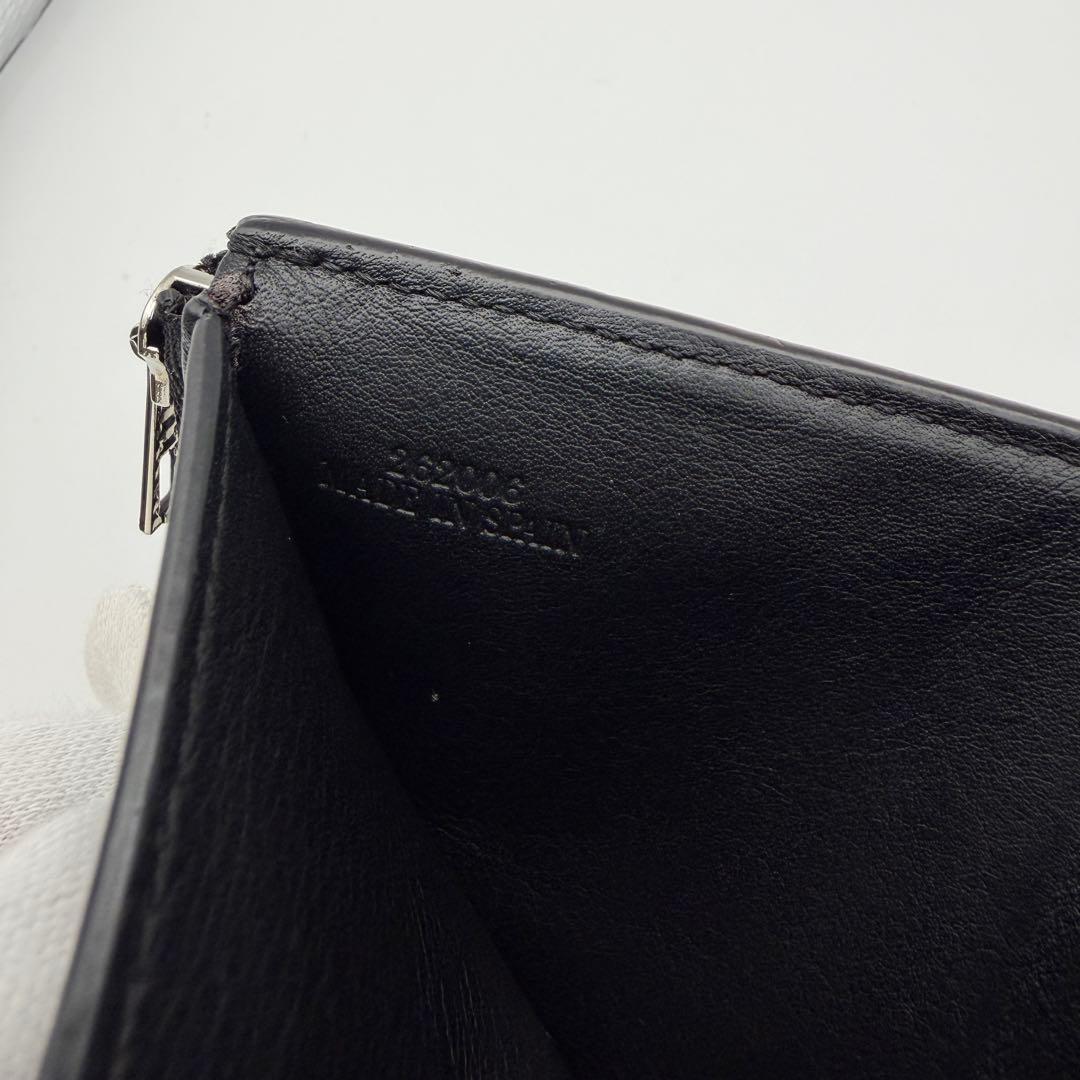 LOEWE ロエベ スモールバーティカルウォレット ファスナー 折財布 黒　美品