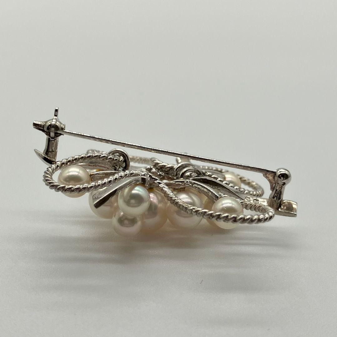 み*ら様 MIKIMOTO ミキモト　アコヤパール　ブローチ　コサージュ　シルバ