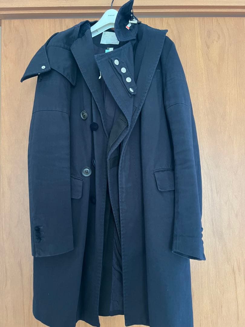 sacai ミリタリーネイビーコート　※クリーニング済