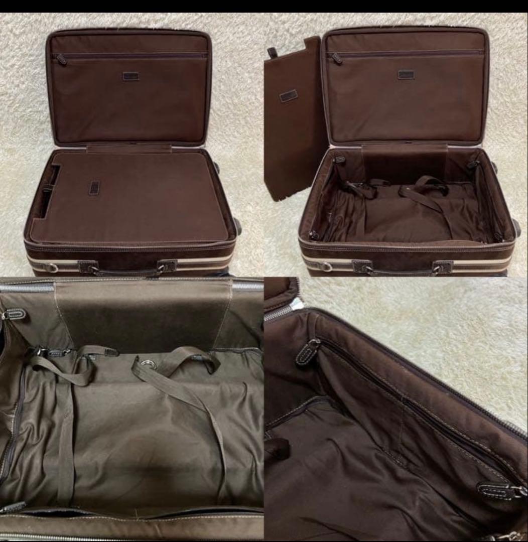 こ*め様 【LOEWE】キャリーケース　アナグラム　スムースレザー　焦茶色　大容