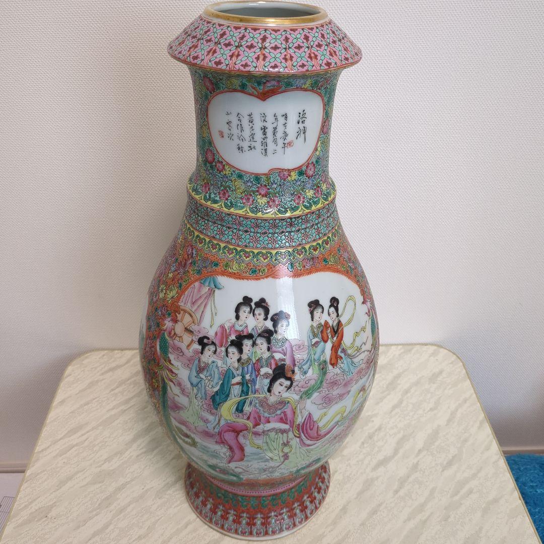 はやみさま 専用品粉彩天女花瓶 景徳鎮 1444