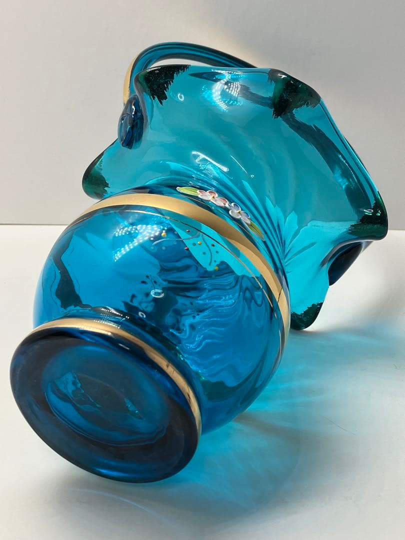 ガラス花瓶　ヴィンテージ　フラワーベース