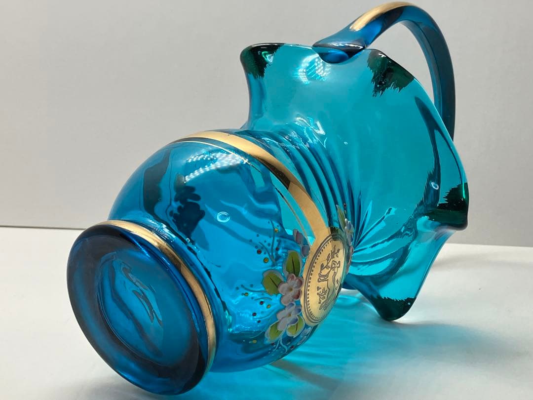 ガラス花瓶　ヴィンテージ　フラワーベース