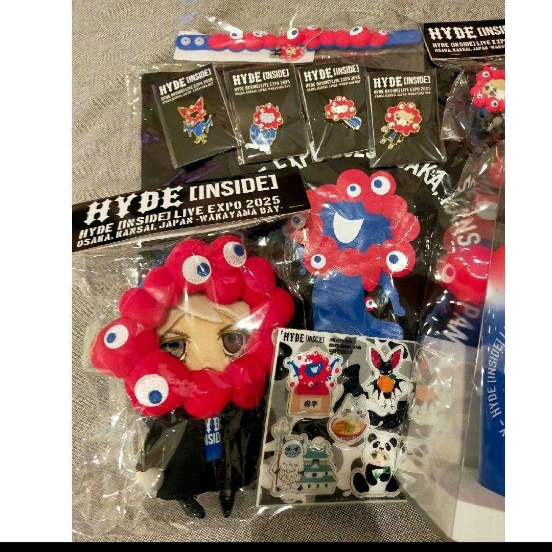 万博　ミャクミャク　限定　HYDE ライブ　公式　ぬいぐるみ　バッジ　トート