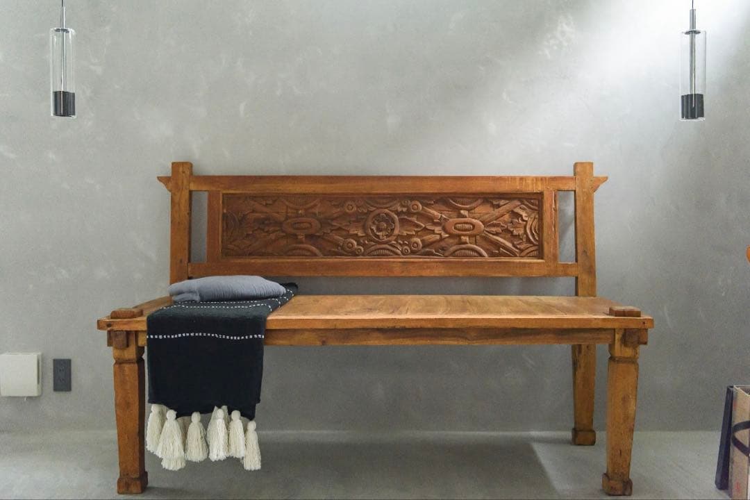 【一点もの】アンティークベンチ【チーク材】