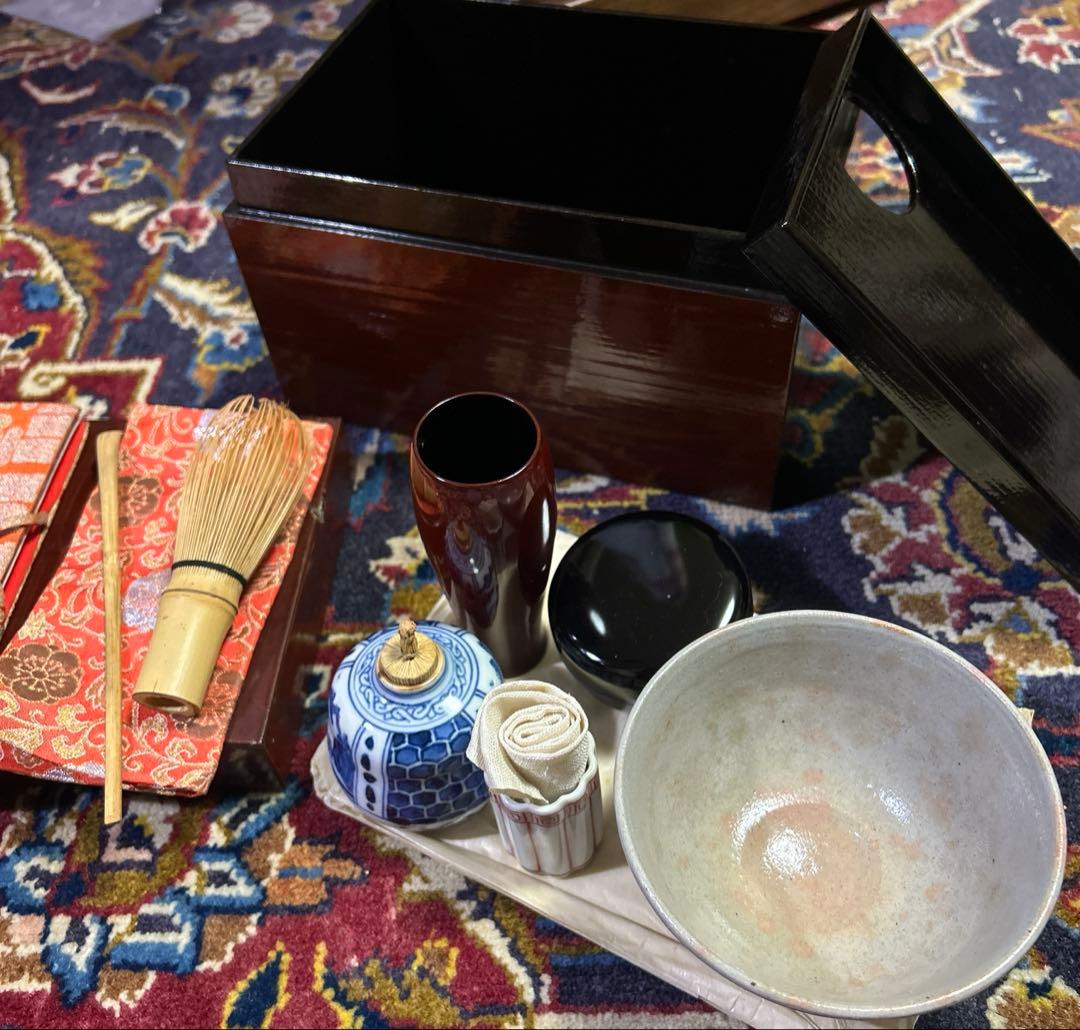 茶道具セット 茶箱 陶器の茶碗