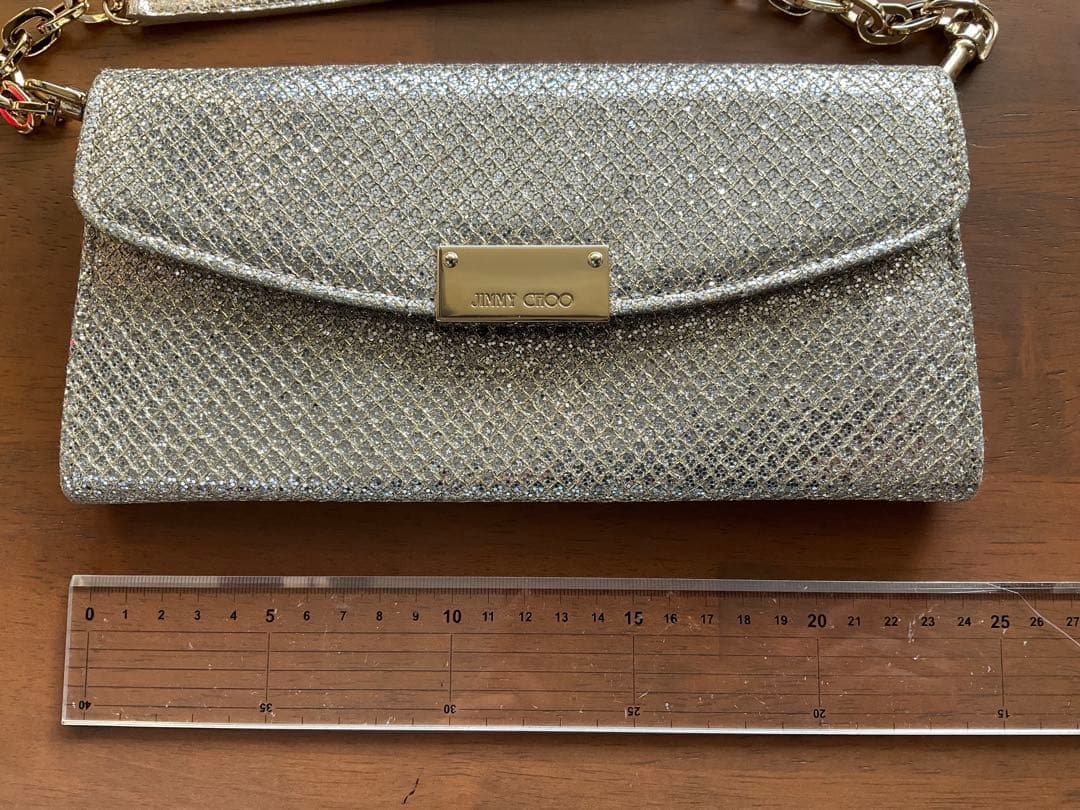 JIMMY CHOO シルバー クラッチバッグ