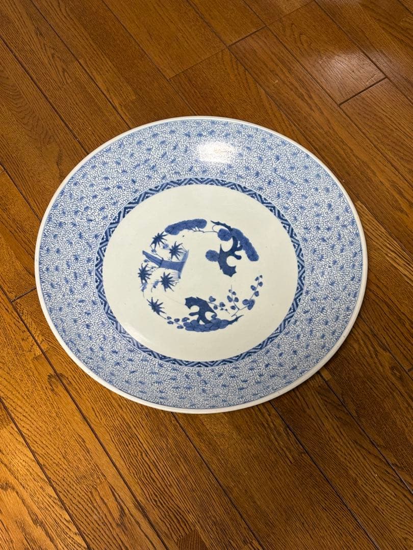 伊万里焼　大皿　微塵唐草　46㎝