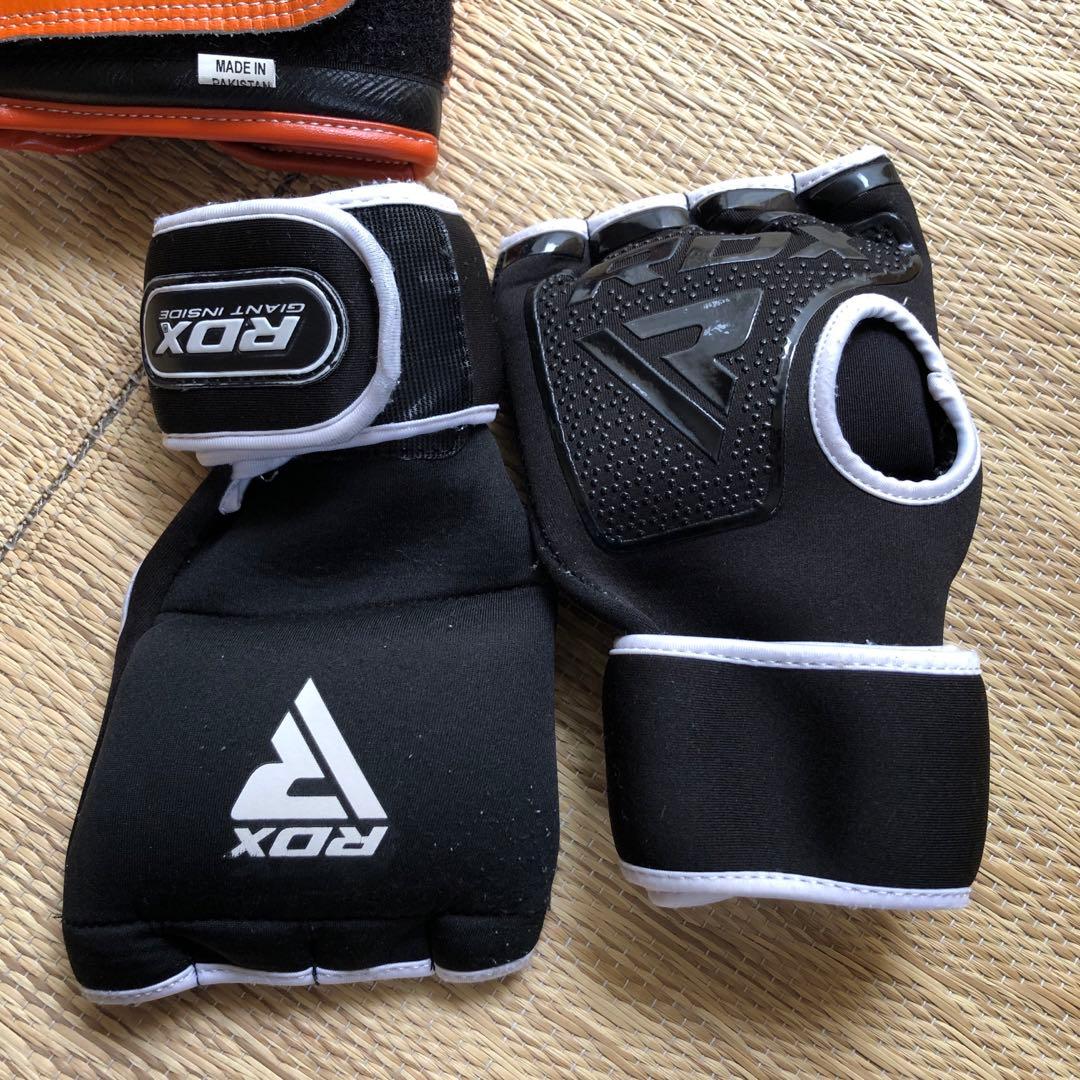 PRIZE RING ボクシンググローブ12ozブラックオレンジ バンテージG付