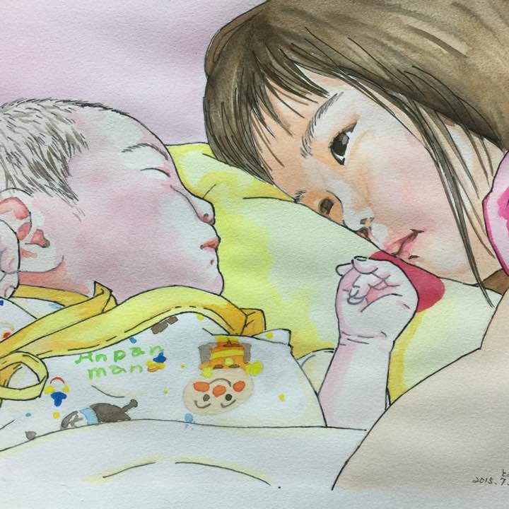 似顔絵イラストオーダーsampleです☆