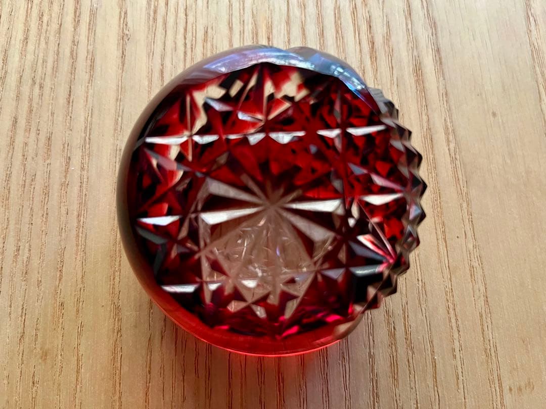 【未使用】島津　薩摩切子　薩摩の雫　ペーパーウエイト