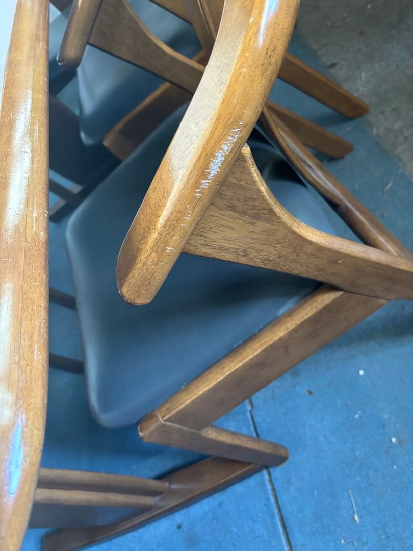 ダークブラウン木製ダイニングテーブルと椅子6脚セット 岐阜県揖斐郡池田町まで