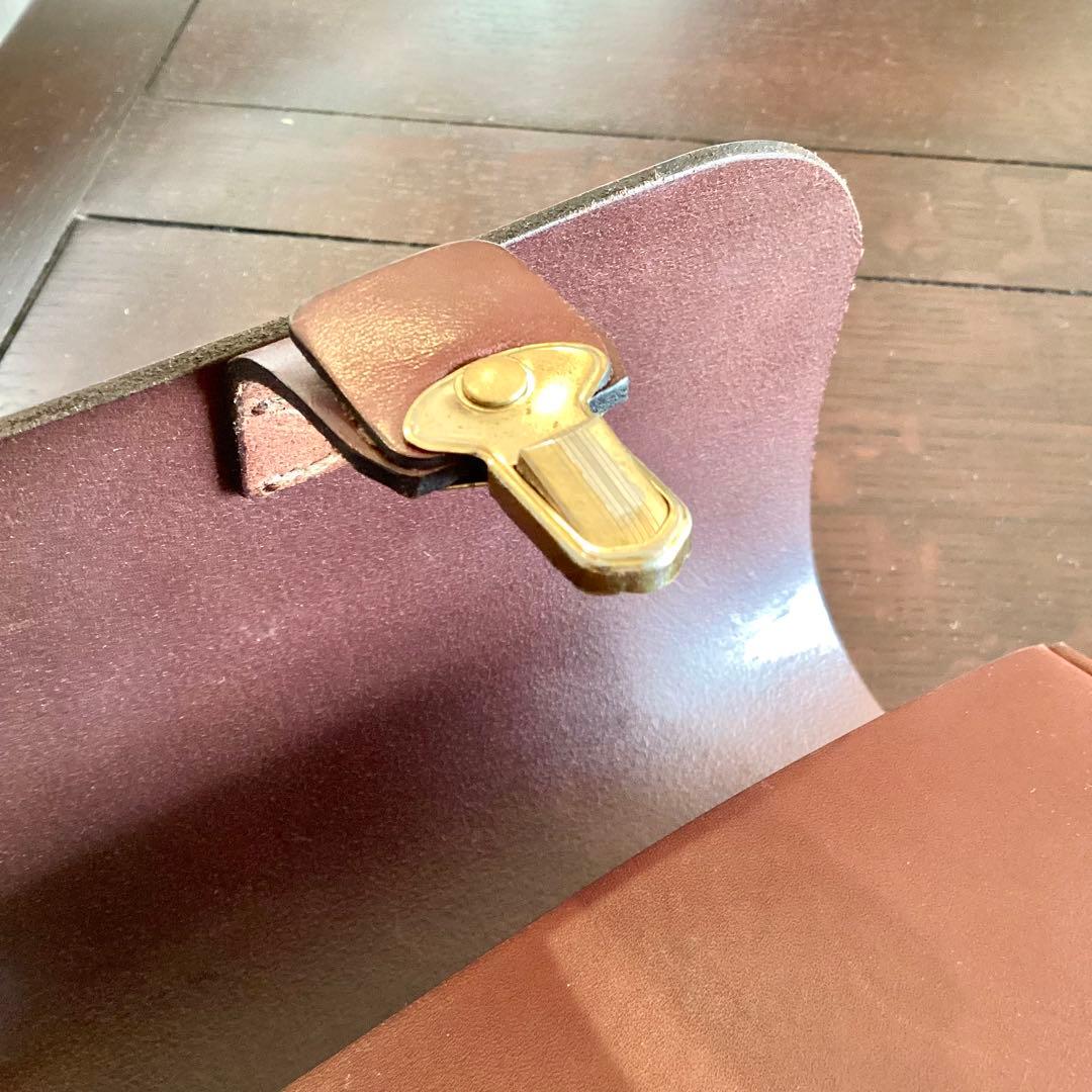 HERZ ラティーゴレザー　 フラップショルダーバッグ　CP-80 チョコ